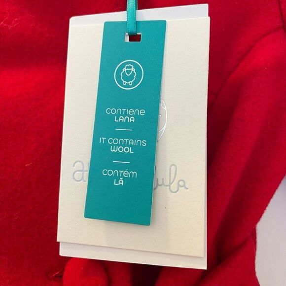 ABEL & LULA GIRLS RED VIRGIN WOOL BELTED COAT Size 4 - Picture 8 of 9